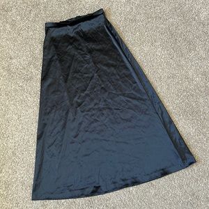 vintage satin morbid threads maxi skirt